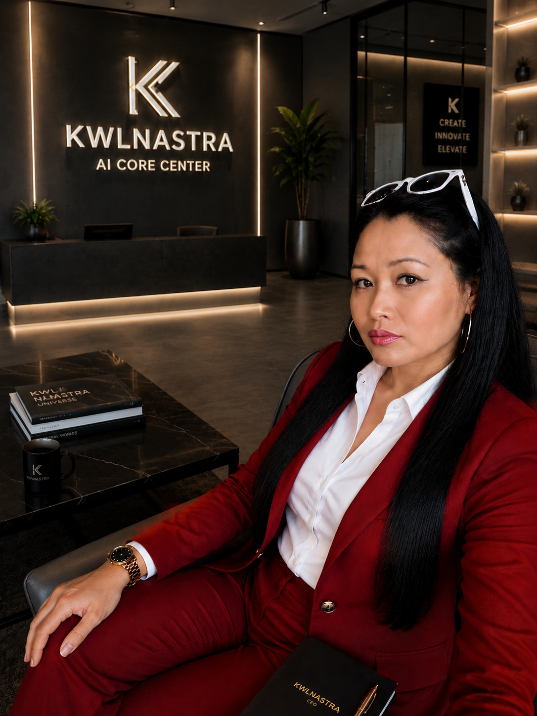 Kewalin Bugg, Founder and CEO of KWLNASTRA, at the KWLNASTRA AI Core Center